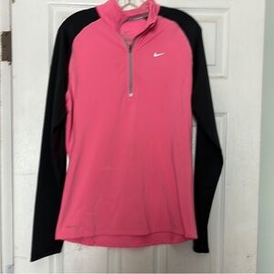Nike running Women's Pink and Black Long Sleeve Top